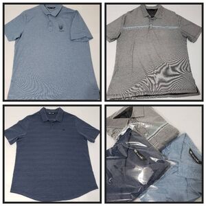 Travis Mathews THREE Golf Short-Sleeved 3 Button Polo Shirts Men's 2xl